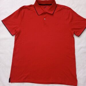 Calvin Klein Men Large Barbados Cherry Polo Shirt Liquid Touch Cotton